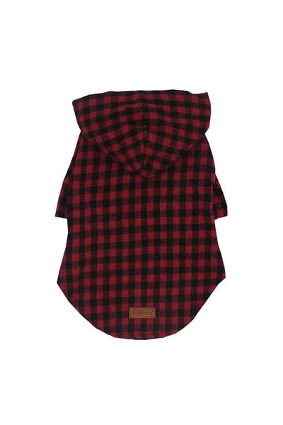 Pettrend Red Plaid Lumberjack Shirt Cat Dog Shirt Cat Dog Outfit