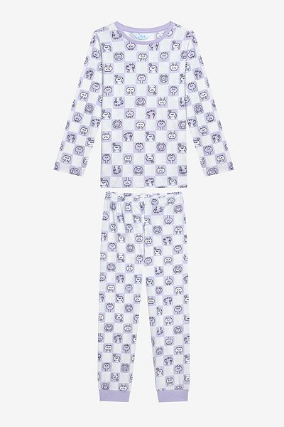 Penti Cotton Girl's Caticorn 2-Piece Multicolored Pajama Set