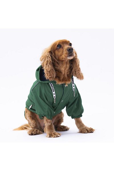 Pawstar Green Pluvia Cat Dog Coat Cat Dog Outfit