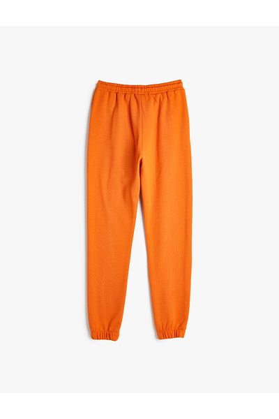 Koton Printed Raised Jogger Sweatpants with Pocket Detail and Tie Waist