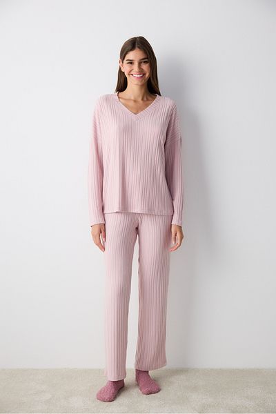Penti Dusty Pink Dusty Rose Pink Hosen-Pyjama-Set