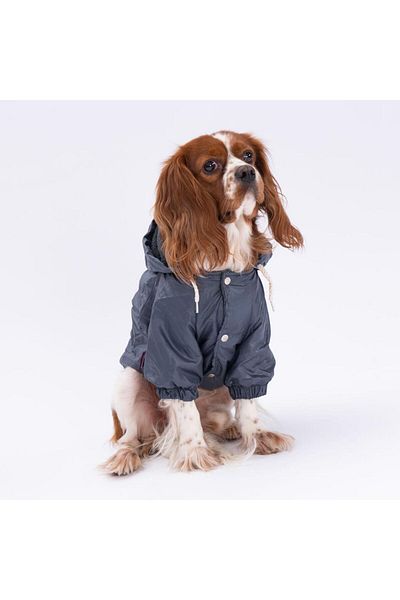 Pettrend Anthracite Coat Dog Coat Dog Apparel Dog Raincoat