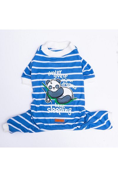 Pawstar Blue Sleeper Cat Dog Pajamas - Cat Dog Jumpsuit - Cat Dog Outfit