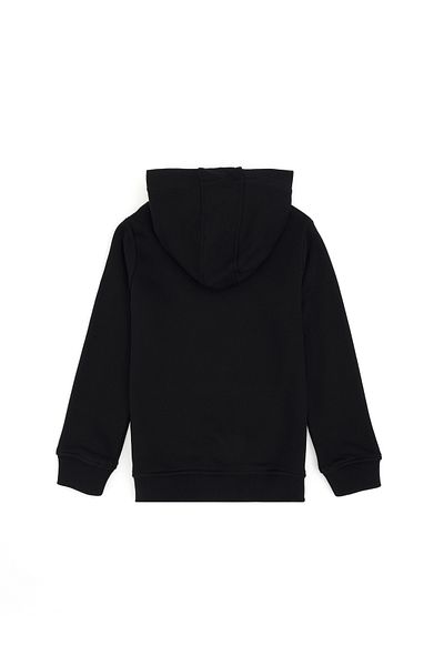 U.S. Polo Assn. Boy's Black Basic Hooded Sweatshirt 50293609 -Vr046