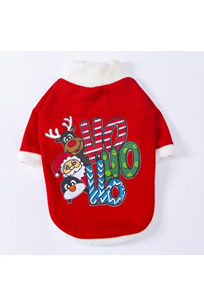 Genel Markalar Yılbaşı Noel Kedi Köpek Kıyafeti Sweat Elbisesi Kostümü