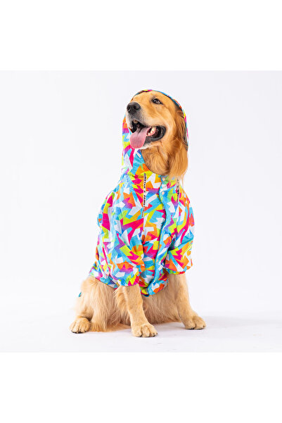 Pawstar Mosaic Fleece Medium and Large Breed Dog Coat Dog Raincoat Dog Dress ...