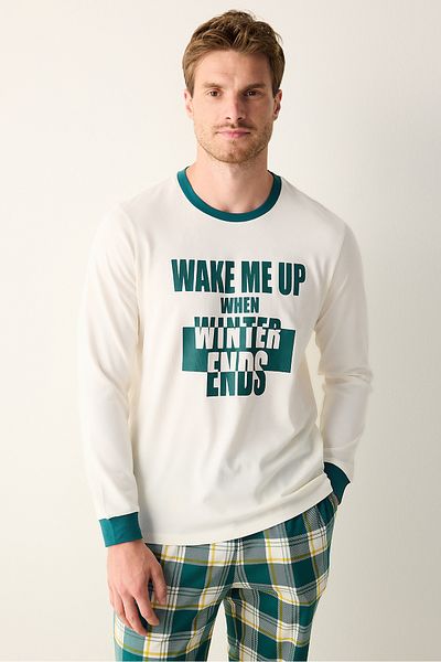 Penti Wake Me Multicolor Trousers Pajama Set