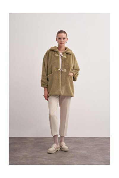 FUSHYA Yumuşak Dokulu Peluş Mont