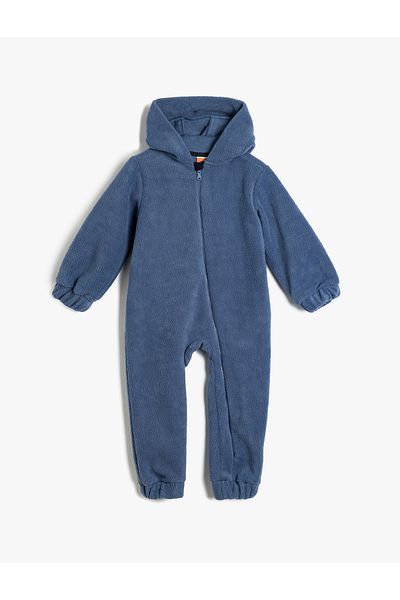 Koton Fleece-Overall mit langen Ärmeln und Reißverschluss
