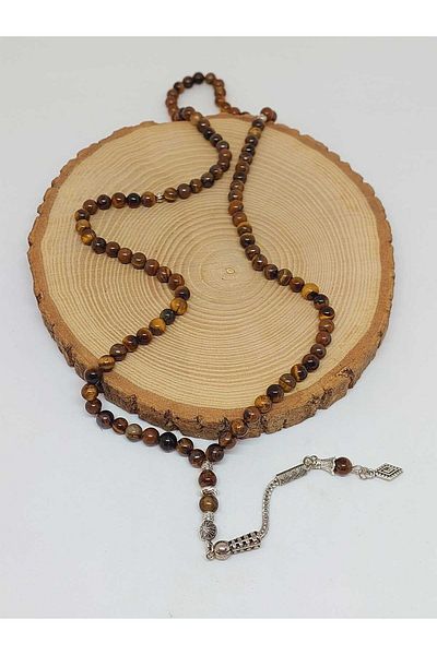 Yasamtohumu Πέτρα Tiger's Eye 99 χάντρες προσευχής 6mm (2903)