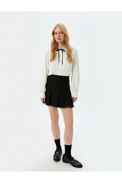 Koton Long Sleeve Volume Ruffle Lacing Detail Shirt