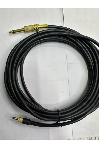 KEEPRO 5 metre 6.3 mm mono 3.5 mm stereo kablo aux 6.3 mm mono kablo
