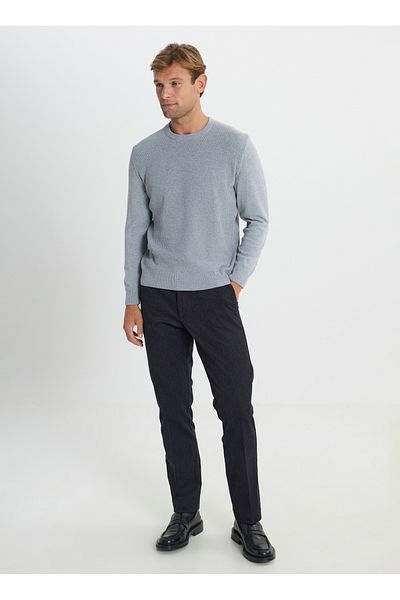 ALTINYILDIZ CLASSICS Altinyildiz Classics Crew-Neck Standard Gray Melange Men's Pullover ACE49252510284_TRIKO BICYCLET COLLAR