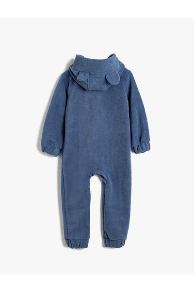 Koton Fleece-Overall mit langen Ärmeln und Reißverschluss