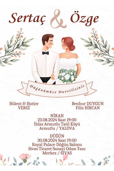 izmirdenet Davetiye, Düğün Davetiyesi, Nikah Davetiyesi, Nişan Davetiyesi (50...