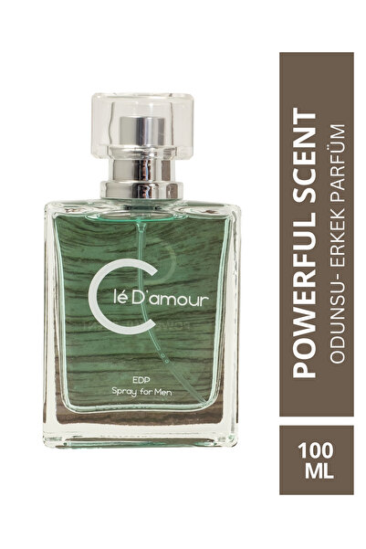 Clé D'amour Powerful Scent (AROMATİK/ODUNSU) Erkek Parfüm 100 ml - Men - Vegan