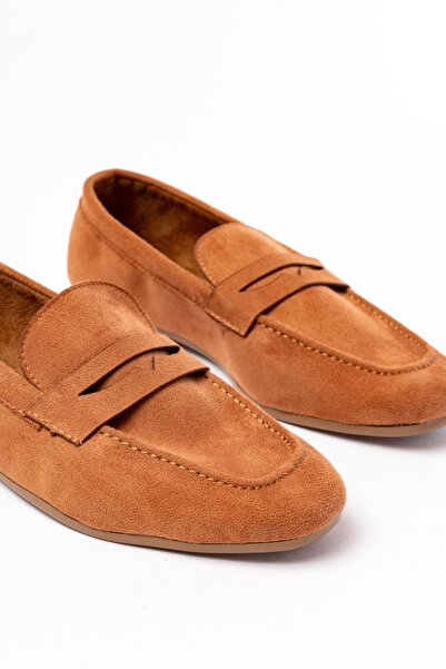 Aymood 302 Tan Suede Daily Women's Ballerinas