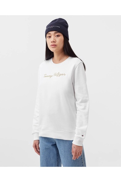 Tommy Hilfiger سويت شيرت من القطن العضوي العادي C-NK