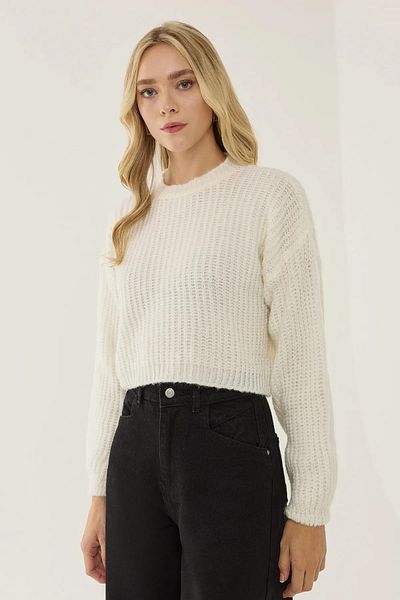 Hiccup Πλεκτό πουλόβερ με χαλαρή εφαρμογή Crew Neck