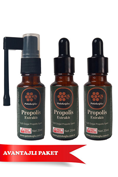 Petekoğlu (2 Adet) Propolis Damla (1 Adet ) Sprey Ile Birlikte
