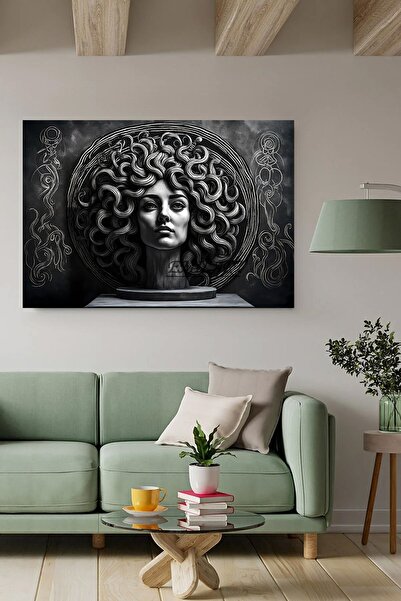Şehzat Design Medusa illüstrasyon Özel Tasarım HD Kalite Kanvas Tablo Ev,Ofis