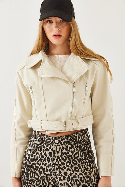 Bianco Lucci Γυναικείο μπουφάν Gabardine Biker 2436 60351027