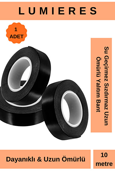 Lumieres Özel Seri Su Geçirmez Sızdırmaz Güçlü Dayanıklı Yalıtım Siyah Bant 1...