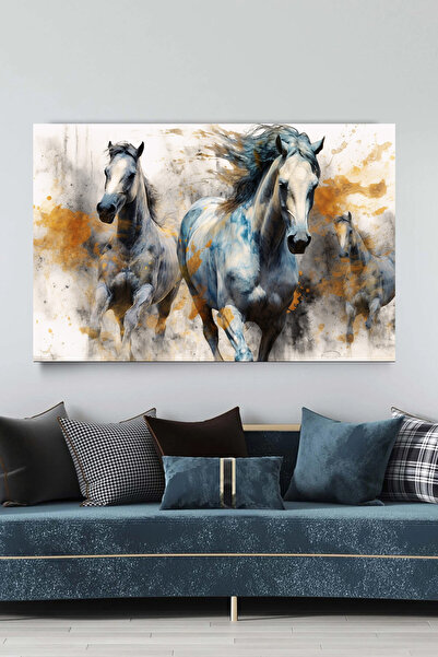 Şehzat Design Dekoratif AT3 Tablosu Kanvas Tablo Salon Oturma Yatak Odası Ofi...