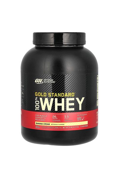 Optimum Nutrition Gold Standard 100% Whey Protein, Banana Cream, 5 LB