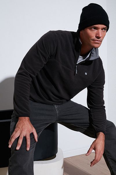 Buratti Ανδρικό Winter Fleece - Slim Fit, Anti-pilling, Bato Collar, Non-pilling 5906001