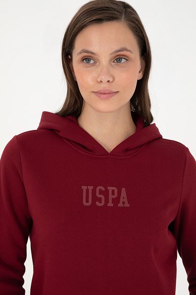 U.S. Polo Assn. Дамски суитшърт с качулка в червено - 50289536-vr014