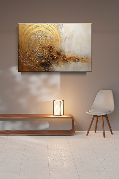 Abstract Gold Tree Wet Rings Gold Loop Artistic Canvas Painting Living Room Living Bedroom Office 0306