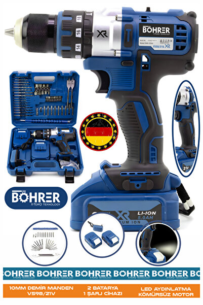 Genel Markalar ALMAN V258 5AH AKÜLÜ VİDALAMA DARBELİ MAVİ 72NM ÇİFT ŞANZIMAN ...