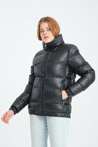 ESPİNA Жіночий парашутний одяг з високим коміром, блискавкою та кишенями