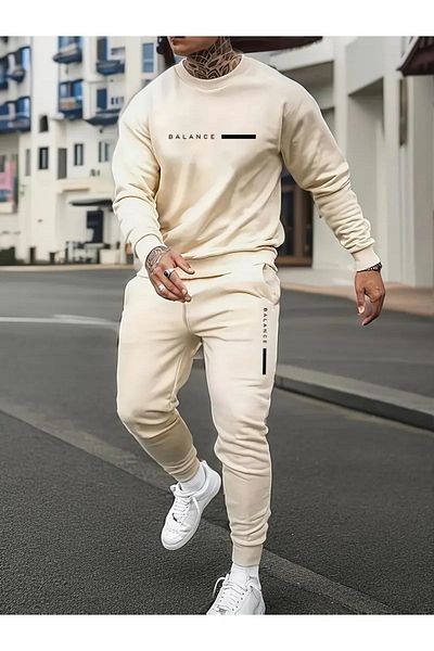 CAST COLLECTİON Ανδρική φόρμα μπεζ Balance Summer Oversize