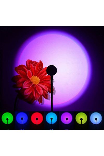 Choice 7 color RGB Kerokuru USB Sunset Light Lamp Self Photography Light LED Rainbow Neon Night Light Proje