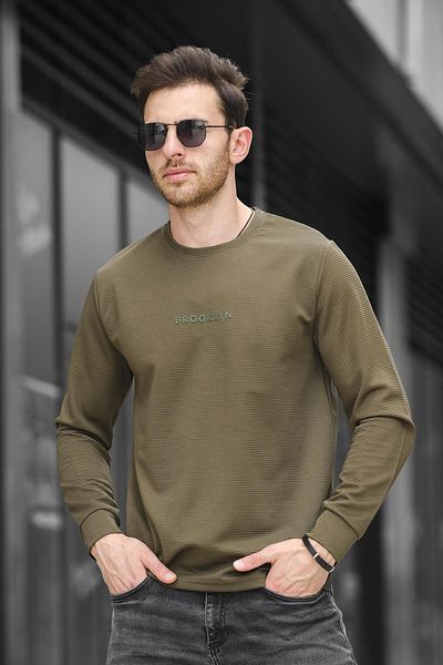 Oksit Boccel Brooklyn Printed - Мъжки тесен мъжки суичър на райета