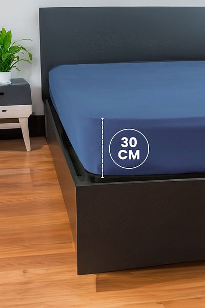 GAMA HOME 100% Cotton Fitted Sheet - 100X200 cm - 30 cm Edge Height - Organic and Comfortable