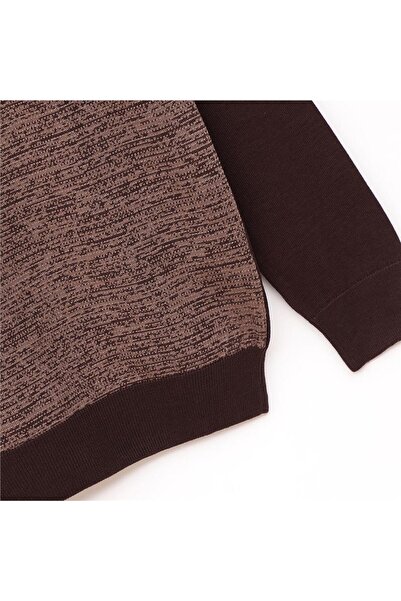 Dio Rise Ανδρικό πλεκτό με μακρυμάνικο λαιμό πόλο - 180817 - Καφέ - Καφές με γάλα