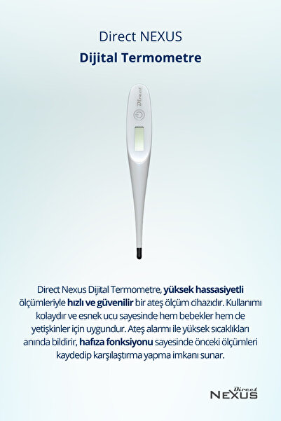Direct NEXUS Dijital Ateş Ölçer Hızlı Ve Doğru Vücut Sıcaklığı Ölçümü