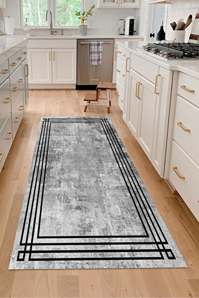 Bir Aksesuar Mutfak Halısı Desenli Dijital Baskı Yıkanabilir Kaymaz Taban Inc...