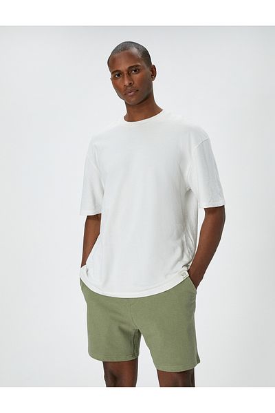Koton Cotton Lace-Up Waist Shorts - Pocket Detail