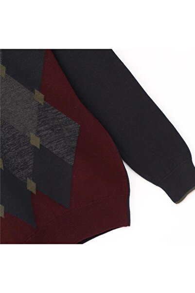 Dio Rise Men's Crew Neck Long Sleeve Sweater - 189229 - Dark Burgundy