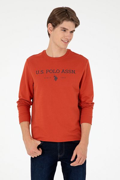 U.S. Polo Assn. Men's Regular Fit Crew Neck Tile Sweatshirt 50293362 -Vr031