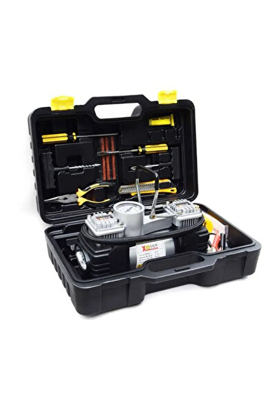 MOONSHOP Pro Seri Çelik Gövde Çift Pistonlu 12 V 150 Psi Dakikada 85 Lt Araç Araba Lastik Bot Şişirme