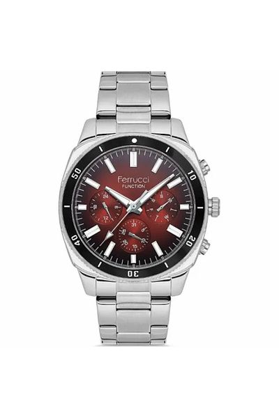 Ferrucci Fcf 03334Fm.02 Stainless Steel Band Working Function Men's Wrist Watch.