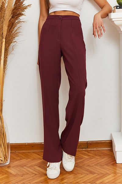 Bianco Lucci Pantaloni de damă din material Palazzo 60251893