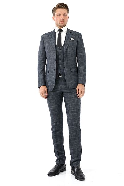 Presto بدلة Slimfit للرجال مع سترة 6 Drop Navy 788-200