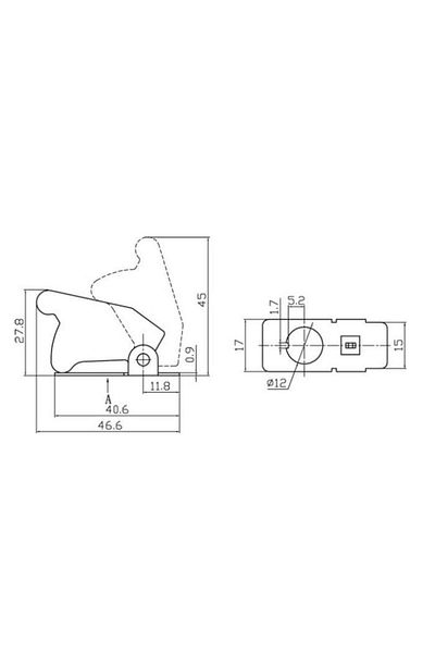 Hatfon Elektronik Toggle Switch Safety Cover Green 12mm Diameter Ic-161b