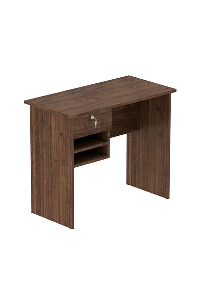 Mahmayi MP1-9045 Solama Office Desk with Paper Rack (Brown)